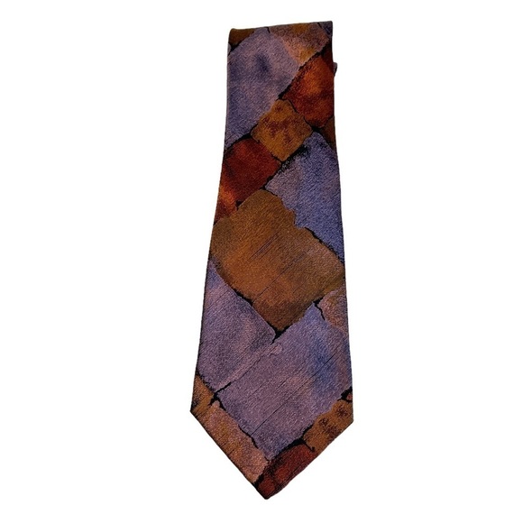 MISSONI Men's Tie 100% Silk Made in Italy Geometric Colorful All Over - Picture 6 of 6